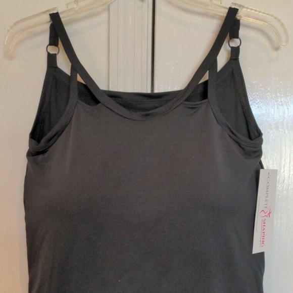 Mastectomy Camisole with Integrated Prosthetics, Large w D Cup, NWT, Black,Cut-O - Picture 2 of 8